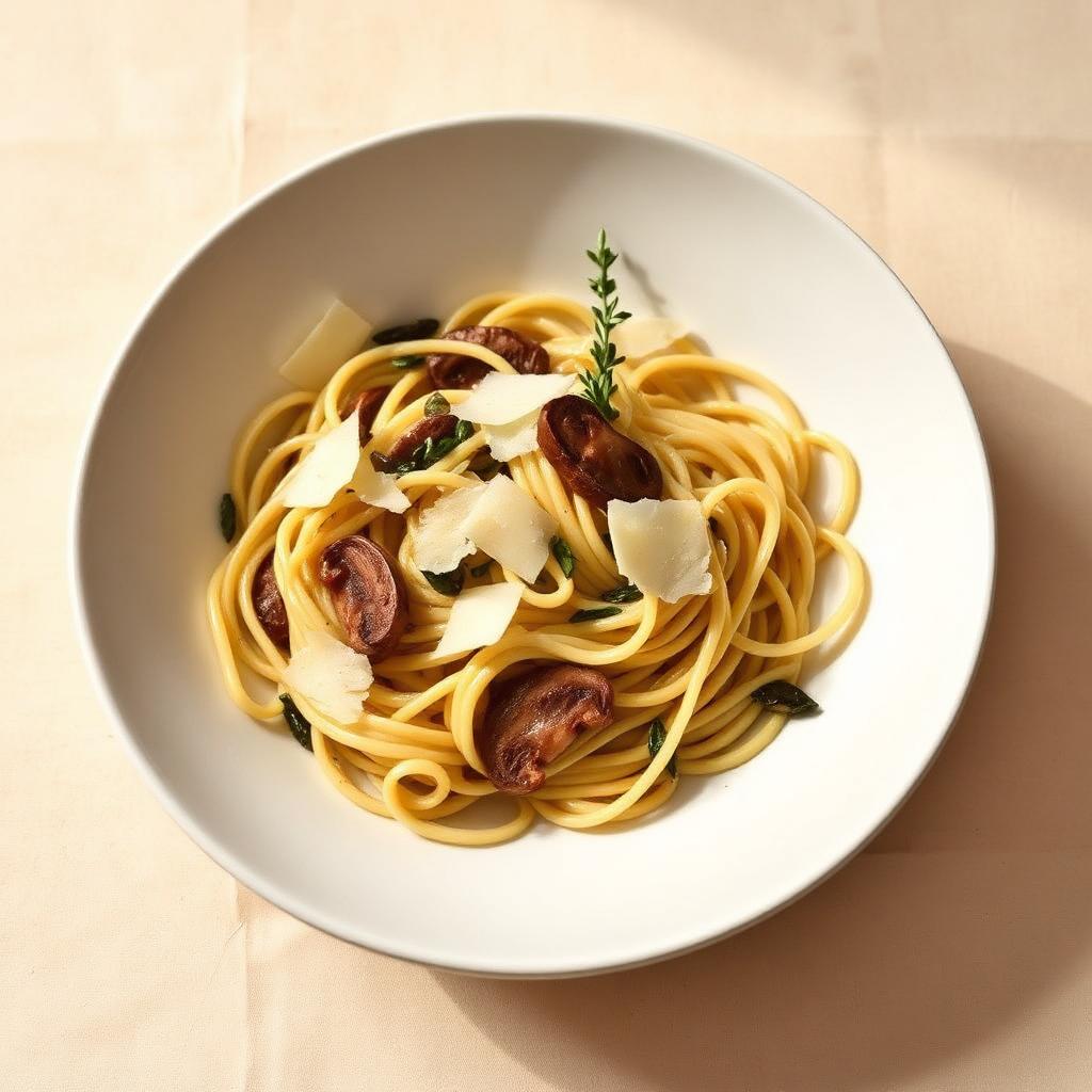 Truffle mushroom pasta
