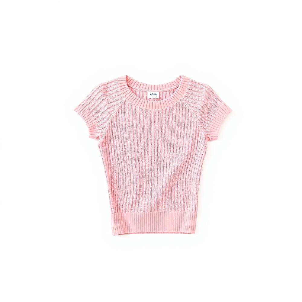Blush cropped knit