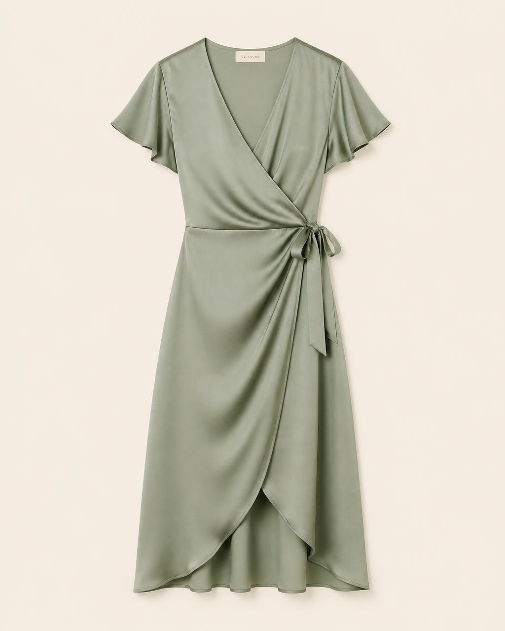 Silk midi dress