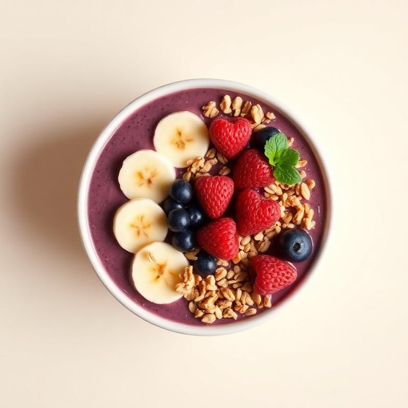 Fruit bowl topped with granola