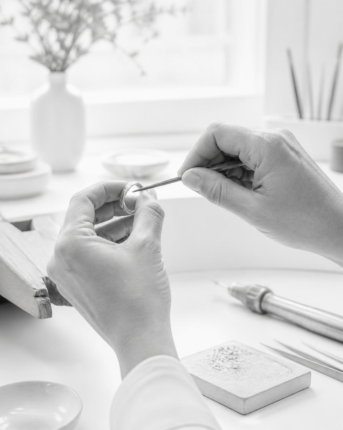 Formed by hand