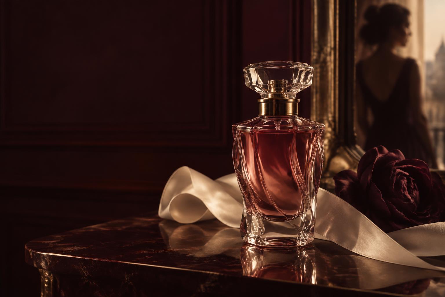ScentHome perfume bottle in warm afternoon light