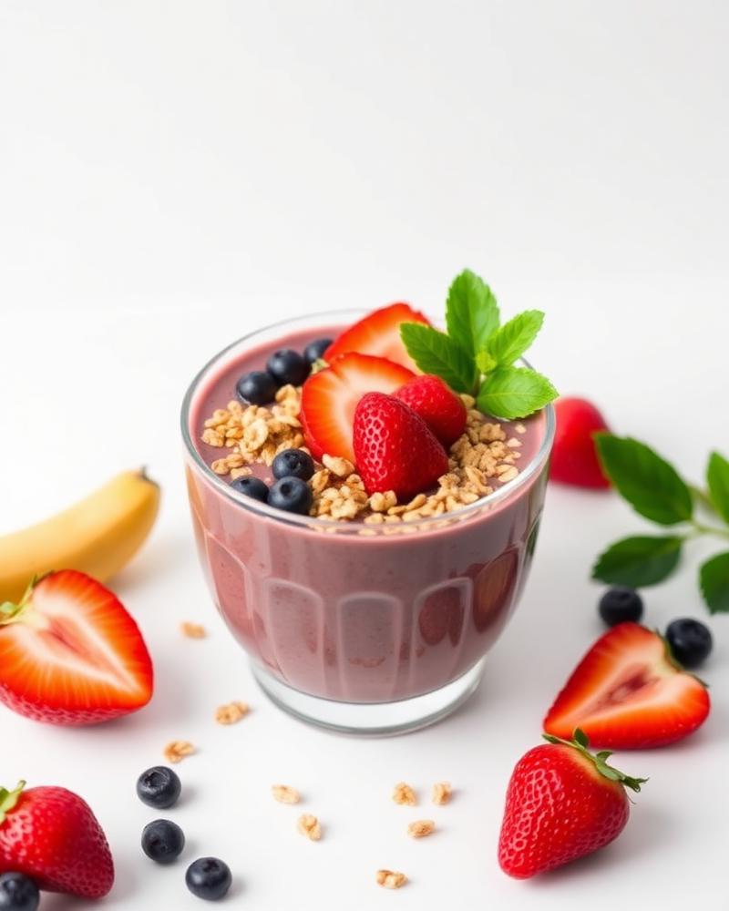 Açaí bowl with fresh berries