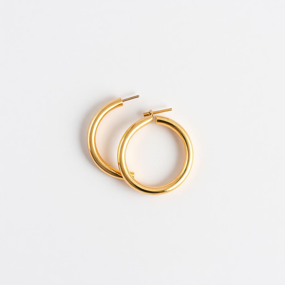 Weighted Gold Hoops