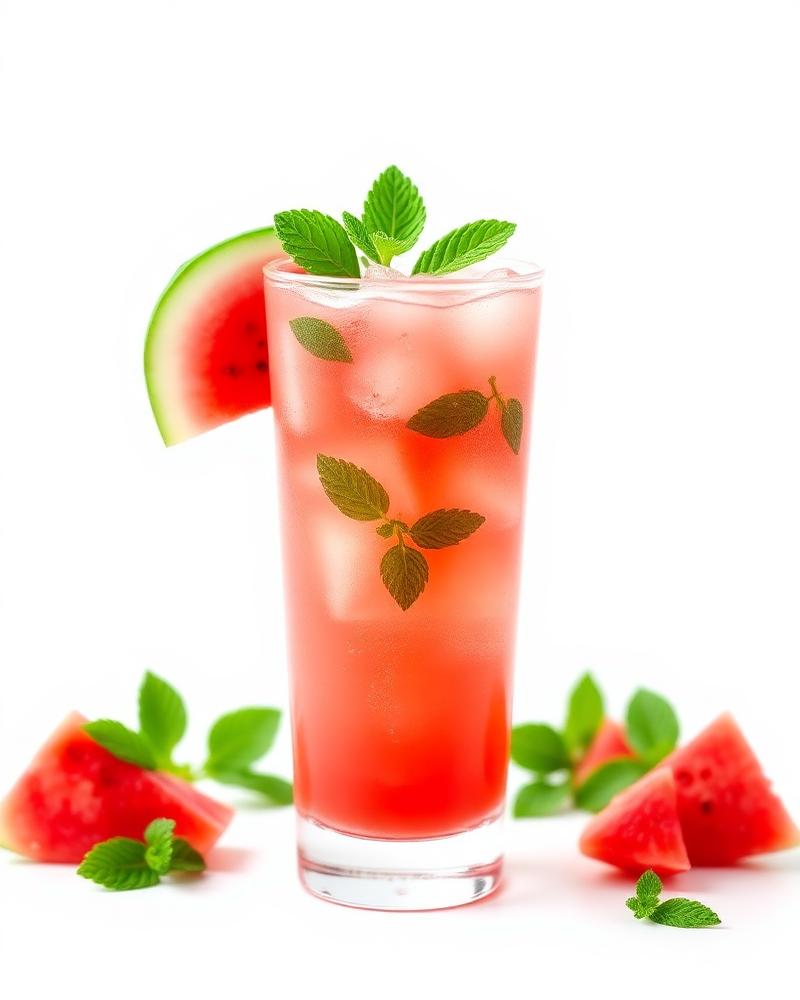 Watermelon cooler with mint