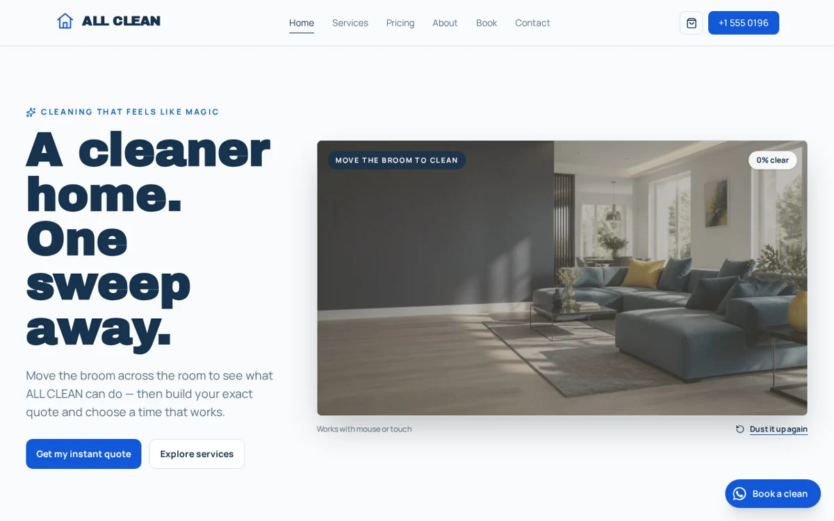 ALL CLEAN website preview