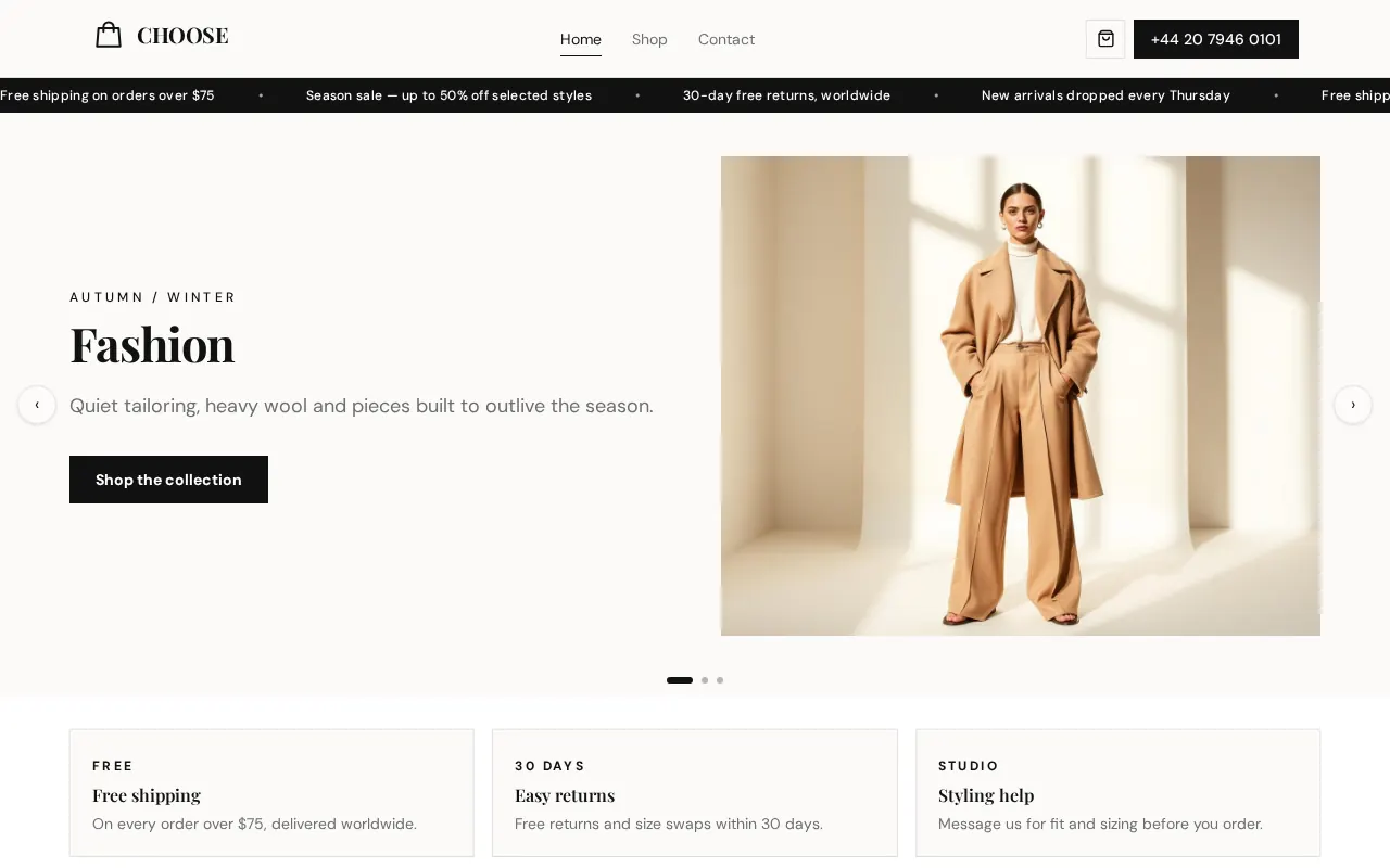 CHOOSE website preview