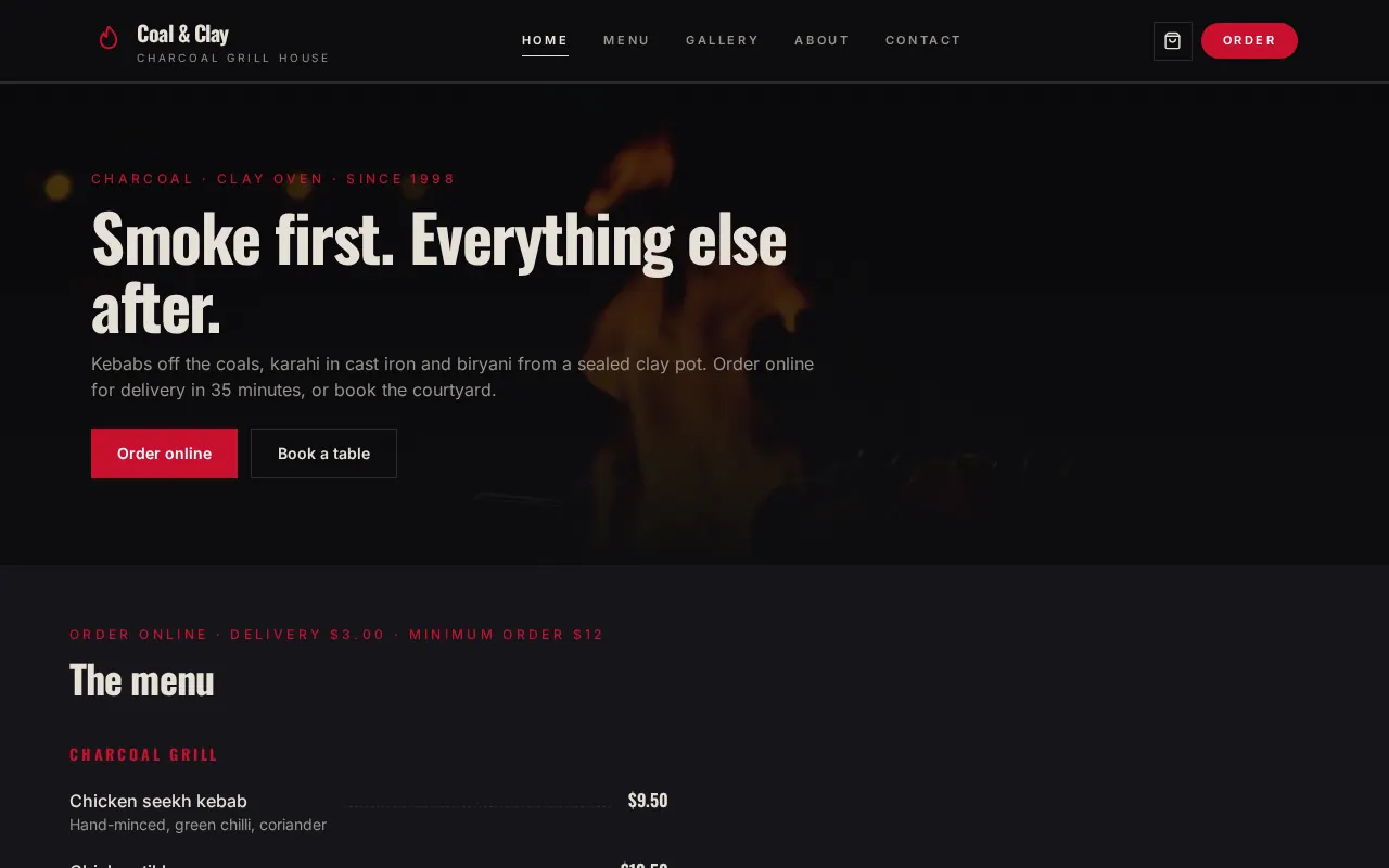Coal & Clay website preview