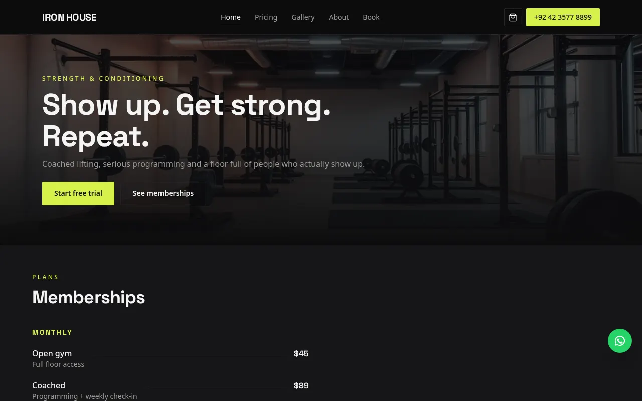 Iron House website preview