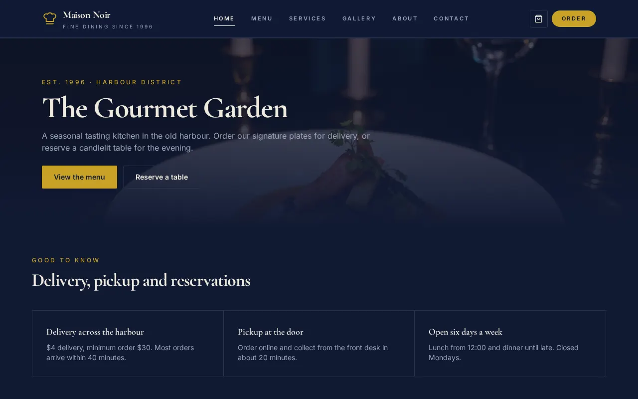 Maison Noir website preview