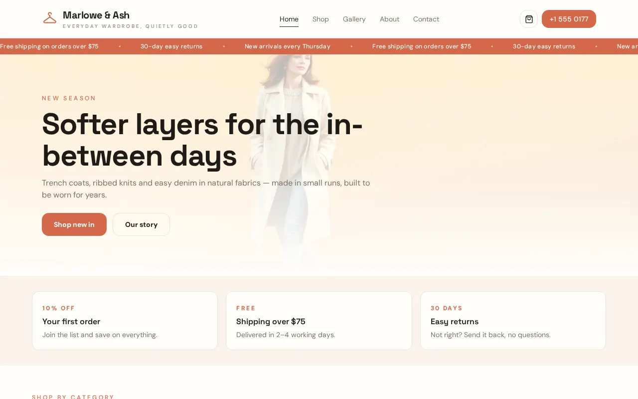 Marlowe & Ash website preview