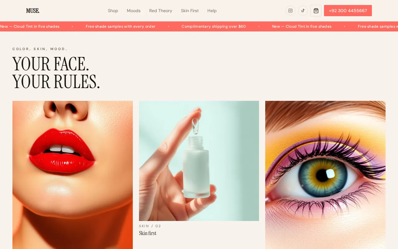MUSE. website preview