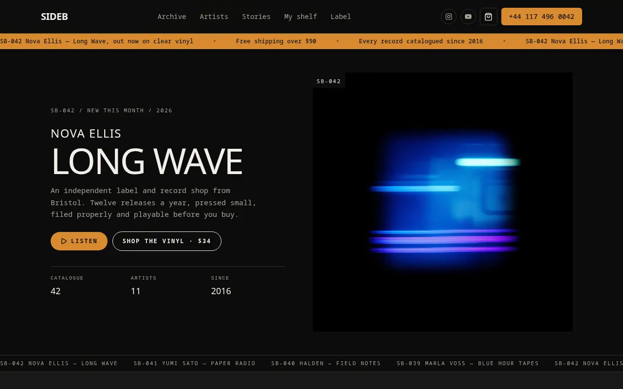 SIDEB website preview