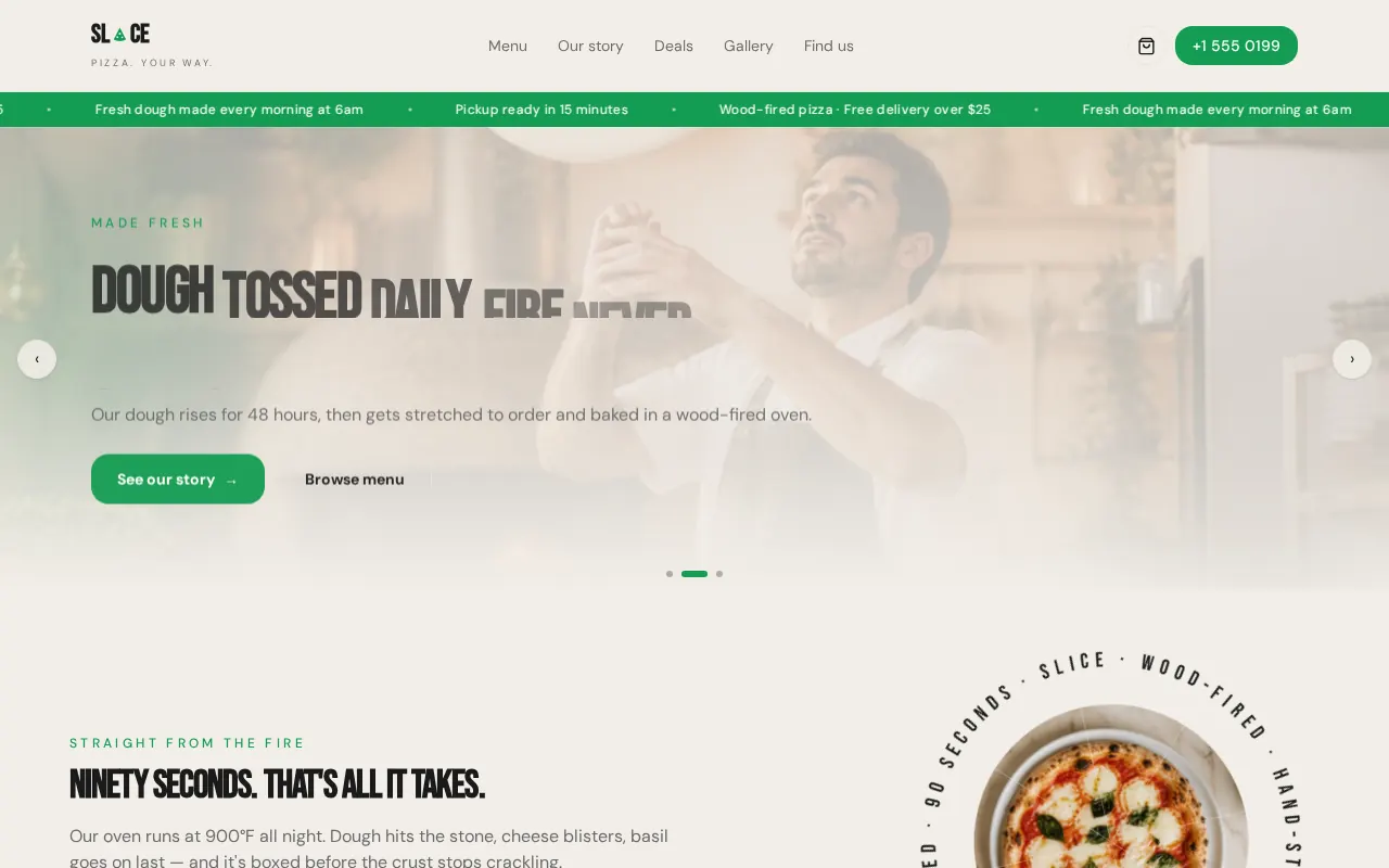 Slice website preview